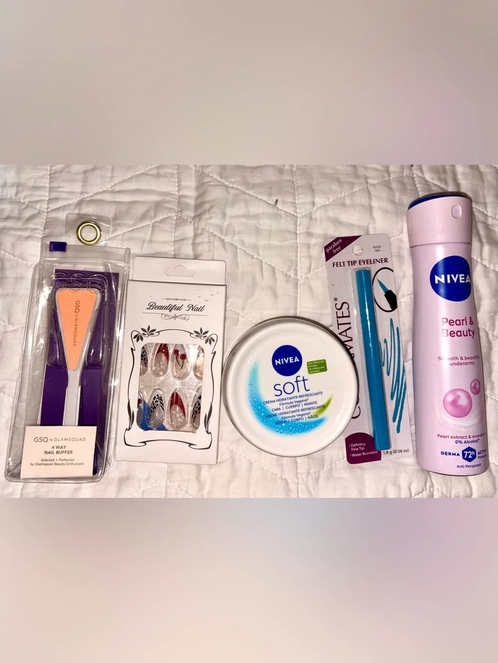 Huge Y2K Beauty & Skincare Bundle – Brand New! Yoga Socks, EOS, Nivea, & More ✨